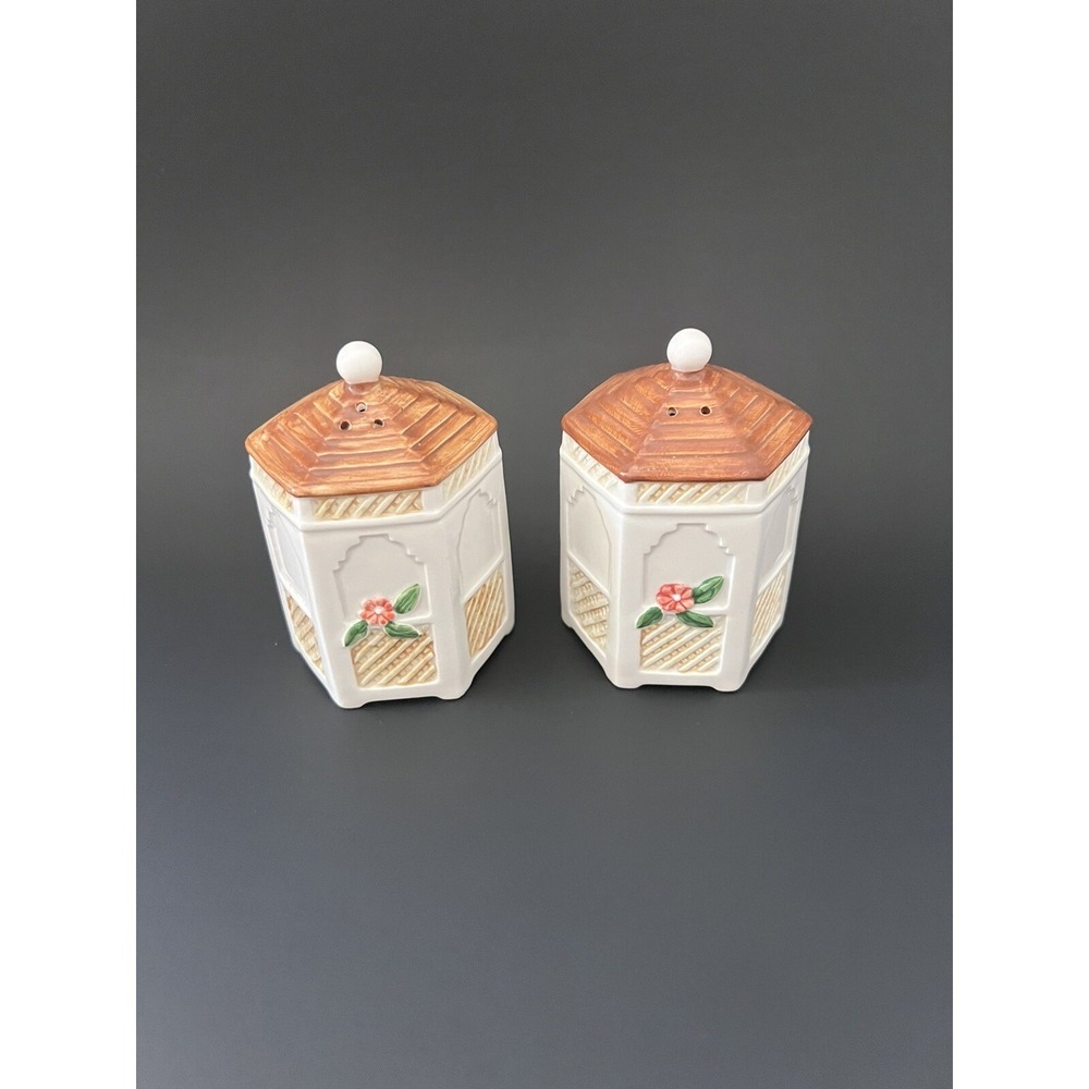 Vintage Otagiriβ Gazebo With Flowers Salt & Pepper Shakers